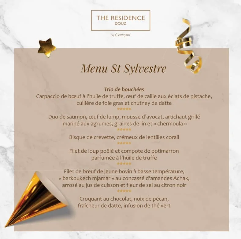 Menu-Nouvel-An-The-Residence-Douz