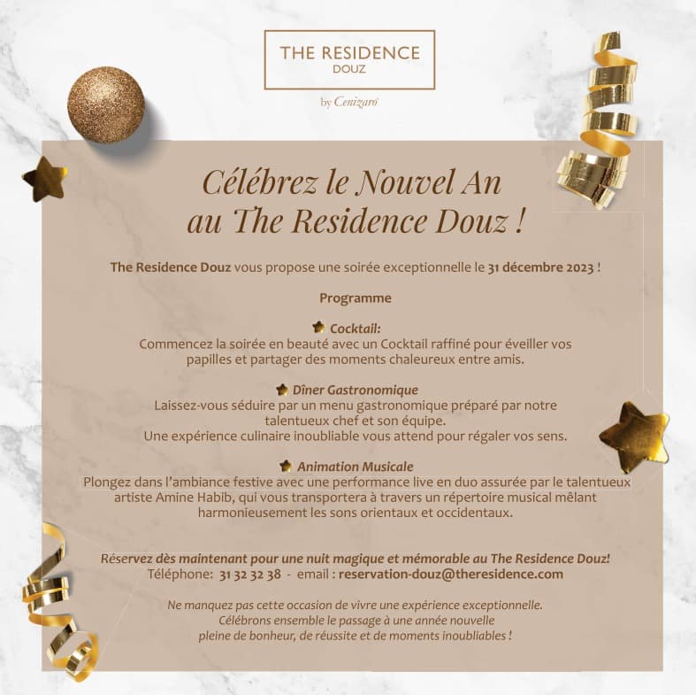 Programme-Nouvel-An-The-Residence-Douz | Trendymagazine | Trendymagazine