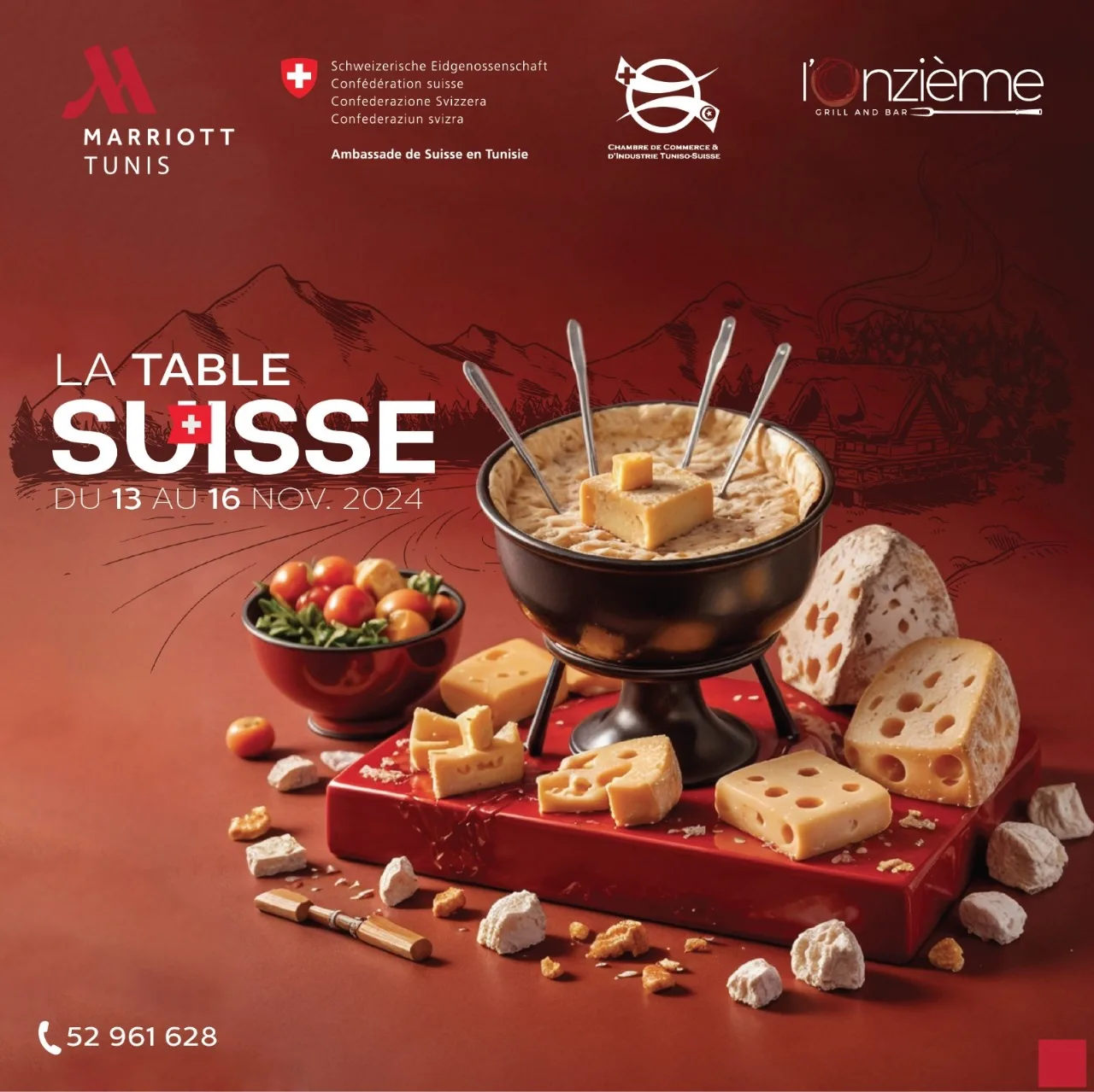 La Table Suisse au Tunis Marriott Hotel